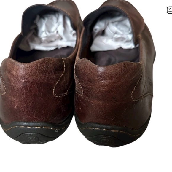 Born Men's Rich Brown Leather Slip-Ons - Picture 3 of 7